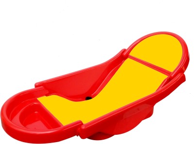 sunbaby Pure Love Foldable Baby Bather Anti-Slip Foam for Body & Head Support, Age 0-6 M(Red, Yellow)