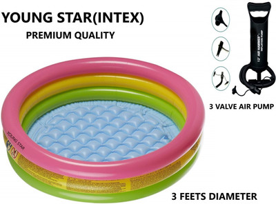 Tinybloom Baby Pool Bath Water Tub for Kids Soft Inflatable Tinybloom2217(Multicolor)