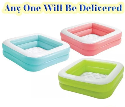 GREST Baby 3 Feet Inflatable Square Swimming Bath Tub Pool - Multicolor(Multicolor)