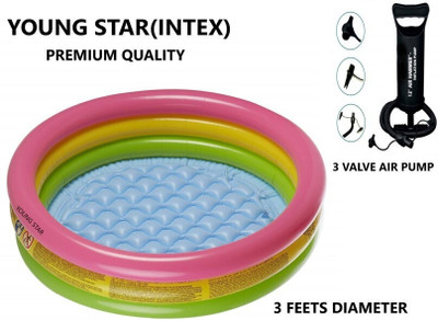 Tinybloom Baby Pool Bath Water Tub for Kids Soft Inflatable Tinybloom2409(Multicolor)