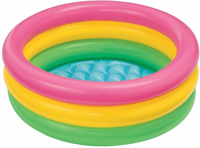 Tinybloom Baby Pool Bath Water Tub for Kids Soft Inflatable Tinybloom2431(Multicolor)