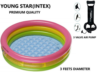 Tinybloom Baby Pool Bath Water Tub for Kids Soft Inflatable Tinybloom2454(Multicolor)