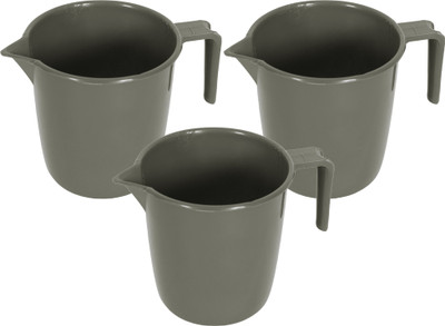 KUBER INDUSTRIES Plastic Bath Mug(Grey 1)