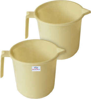 Heart Home Plastic Bath Mug(Yellow 1.5)