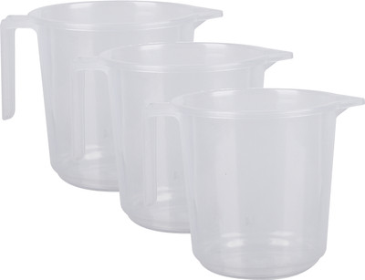 KUBER INDUSTRIES Plastic Bath Mug(Clear 1.5)