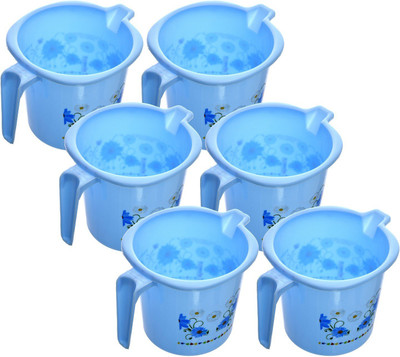 KUBER INDUSTRIES Plastic Bath Mug(Blue 1)