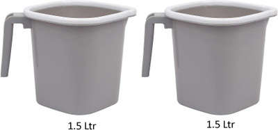 AK HUB Plastic Bath Mug(Grey 1.5)