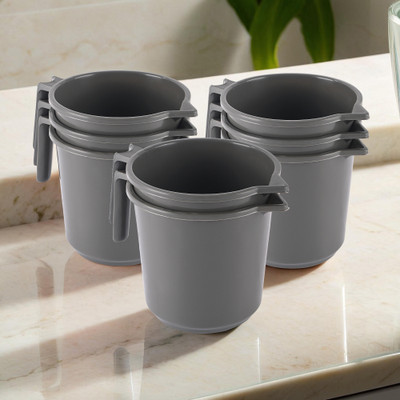 KUBER INDUSTRIES Plastic Bath Mug(Grey 1)