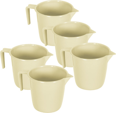 KUBER INDUSTRIES Plastic Bath Mug(Yellow 1.5)