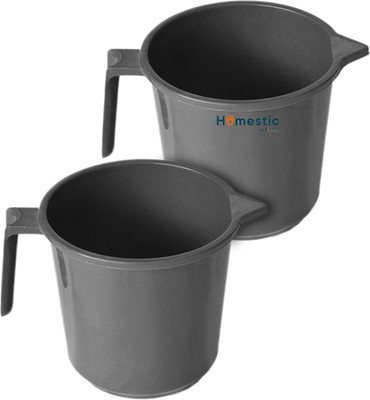 HOMESTIC Plastic Bath Mug(Grey 1.5)