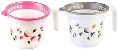 Go Ish Plastic Bath Mug(Pink, Grey 1.1)