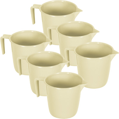 KUBER INDUSTRIES Plastic Bath Mug(Yellow 1.5)