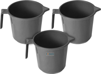 HOMESTIC Plastic Bath Mug(Grey 1.5)