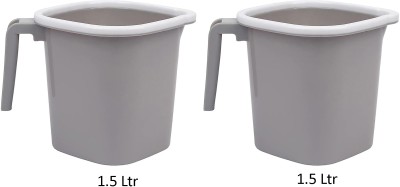 AVAIKSA Plastic Bath Mug(Grey 1.5)