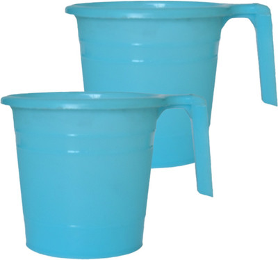 KUBER INDUSTRIES Plastic Bath Mug(Blue 2)