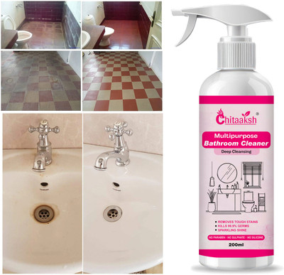 CHITAAKSH 200ML Bathroom Cleaning Spray – Sparkling Shine, No Silicone Odour(200 ml)