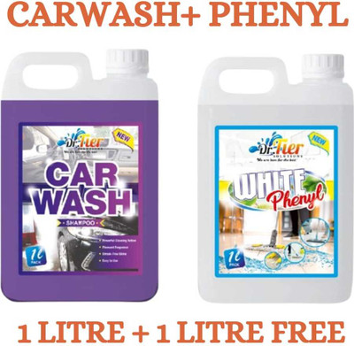 Tier enterprises Classic combo of 2 litre White Phenyl and Carwash NEEM(2 x 1 L)