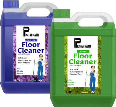 Pisharnath Bacteria Surface And Eco Friendly Floor Cleaner Power of Lavender 5L And Neem 5L Lavender And Neem(2 x 5 L)