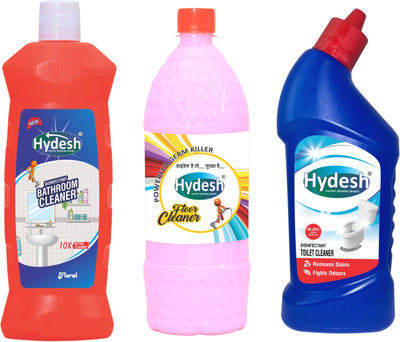 hydesh 10X Better Cleaning Bathroom Cleaner, Germ Floor Cleaner, Toilet Cleaner Floral(3 x 0.67 L)