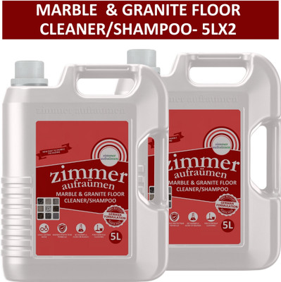 zimmer aufraumen Floor Marble Cleaner + Marble Cleaner 5L Combo (Makes-10 lits). | Natural & Safe Ingredients.ECONOMICAL. ECOFRIENDLY. KIDS& PETS SAFE.(2 x 5 L)