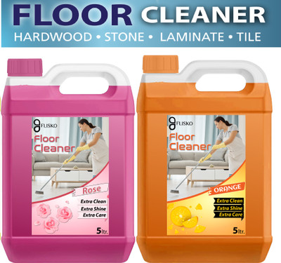 FLISKO Disinfectant Surface Cleaner Rose & Orange Rose(2 x 5 L)