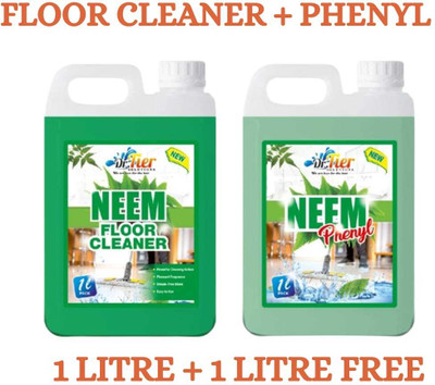 Tier enterprises Classic combo of 2 litre Neem Phenyl And FLOOR CLEANER NEEM NEEM(2 x 1 L)