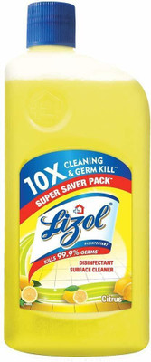 Lizol Disinfectant Surface Cleaner, Citrus , 500ml (Pack of 10) Citrus(10 x 500 ml)