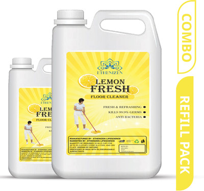 Ethenizen Combo 5L*2(10L)Lemon Bathrom Surface Floor Cleaner Liquid Stain Remov Tile Basin Lemon(10 L)