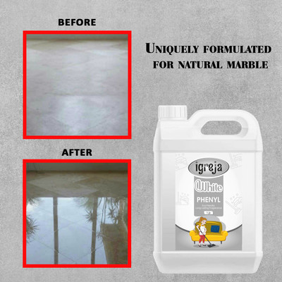 IGREJA White Phenyl Floor Cleaner for Home and Hospital Use natural(5 L)