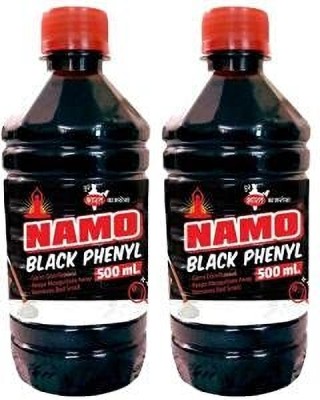 NAMO Black Phenyl 1L | Multisurface Flies and Mosquito Disinfectant Phenyl Pine(2 x 500 ml)