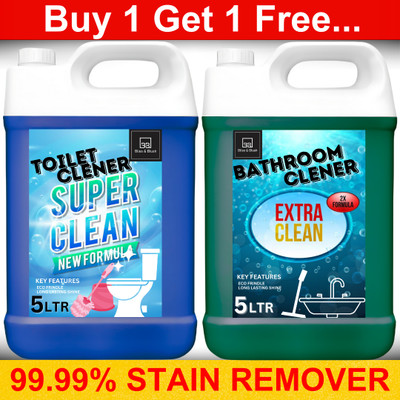 BLISS & BLUSH Anti Bacterial Toilet Cleaner 5L & Bathroom Disinfactant Formulas 5L.. Neem(2 x 5 L)