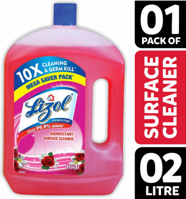 Lizol Disinfectant Surface & Floor Cleaner 2li (Pack of 1) Floral(2 L)