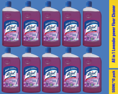 Lizol Disinfectant Surface & Floor Cleaner Liquid, 500ML lavender07 lavender(10 x 0.5 L)