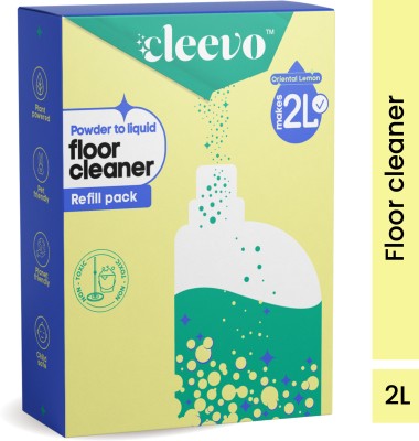 cleevo Floor Cleaner Liquid | Refill Pack | Natural & Non Toxic Bathroom Tile Lemon(2 x 1 L)