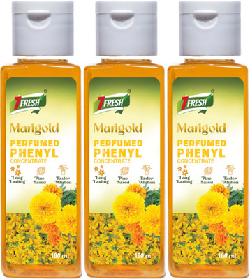 7Fresh Perfumed Phenyl Concentrate Liquid 300 ml (MAKES 7.5 TO 12 LITRE) MARIGOLD(3 x 100 ml)