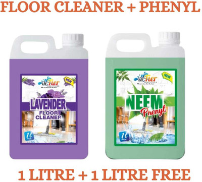 Tier enterprises Classic combo of 2 litre Neem Phenyl And FLOOR CLEANER LAVENDER NEEM(2 x 1 L)