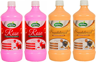 Whitebust Phenyl liquid Sandal,Rose(4 x 1 L)