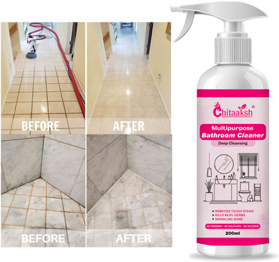 CHITAAKSH Daily Use Bathroom Cleaner Spray – 200ML Germ Free Formula Odour(200 ml)