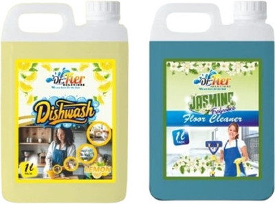 Tiersolution SUPER COMBO OF DISHWASH LEMON AND FLOOR CLEANER JASMINE(2 x 1 L)