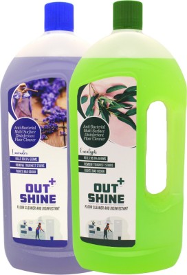 Outshine+ Premium Disinfectant Floor Cleaner - LAVENDER & EUCALYPTUS - Pack of 2 - 1L Each(2 x 1 L)