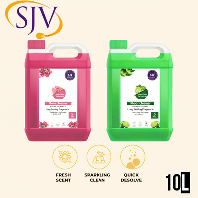 SJV ENTERPRISE Disinfectant Surface Cleaner Rose & Green Lemon (Neem)(2 x 5 L)