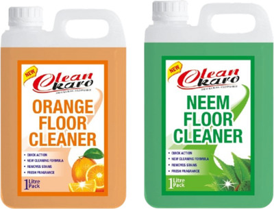 Tiersolution Combo of 2 Floor Cleaner Orange+Neem lemon(2 x 1 L)