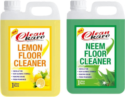 Tiersolution Combo of 2 Floor Cleaner Lemon+Neem lemon(2 x 1 L)