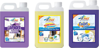tiercart Combo of 3 Floor Cleaner Lavender+Bathroom Cleaner+Toilet Cleaner lemon(3 x 1 L)