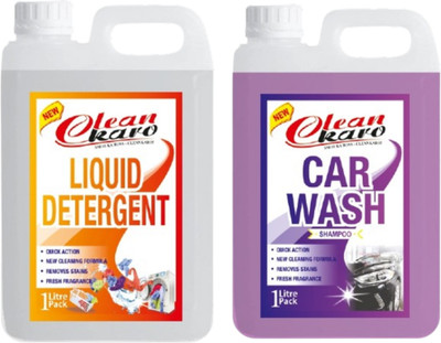 Tiersolution Combo of 2 Liquid Detergent+Car Wash lemon(2 x 1 L)
