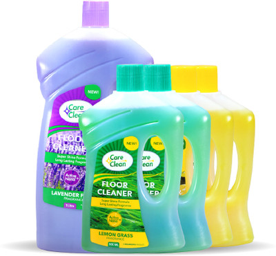 CareClean Floor Cleaner Multi-Surface Disinfectant for Home & Office Lavender Fresh 1L + Citric Lemon 500ml x 2 + Lemon Grass 500ml x 2(3000 ml)