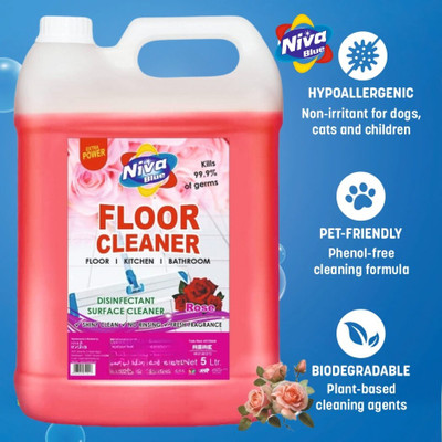 NIVABLUE Floor Cleaner 5L | Disinfectant Surface Cleaner for Home, Office Rose(5 L)