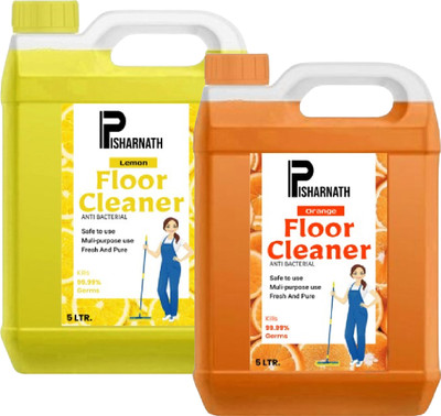 Pisharnath Eco-Friendly Non-Toxic Anti-viral Baby & Pet Safe Probiotic And Natural Lemon 5L And Orange 5L Floor & bathroom Cleaner(2 x 5 L)