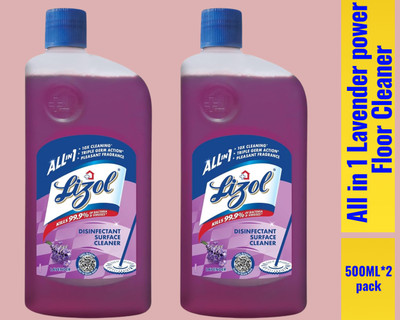 Lizol Disinfectant Surface & Floor Cleaner Liquid,500ml lavender0113 lavender(2 x 0.5 L)