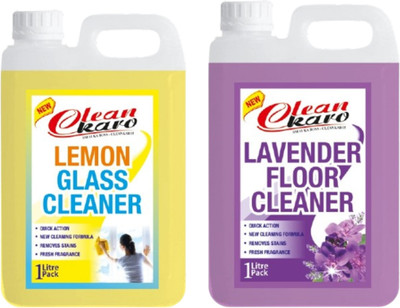 Tiersolution Combo of 2 Glass Cleaner Lemon+Floor Cleaner Lavender lemon(2 x 1 L)